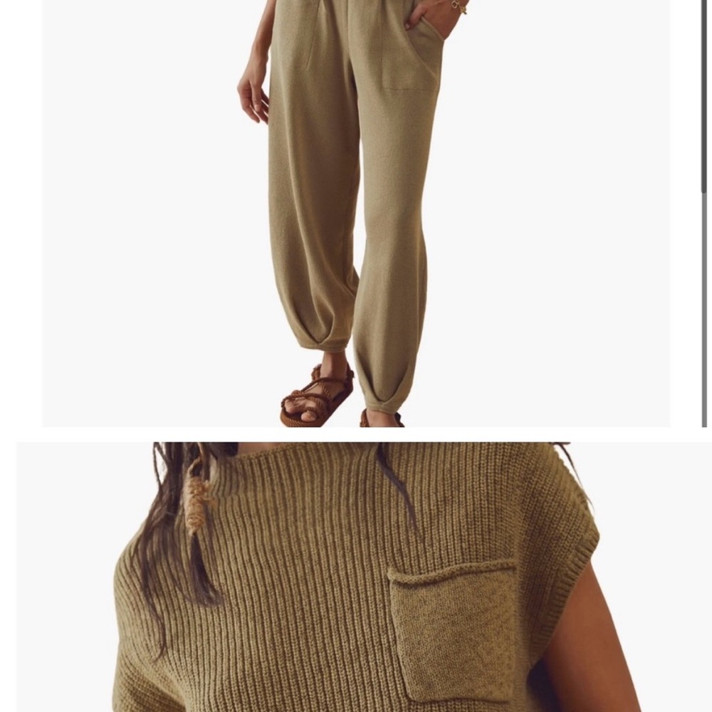 Free People Freya set dark green size small